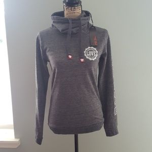 Love Fleece Mock Hoodie